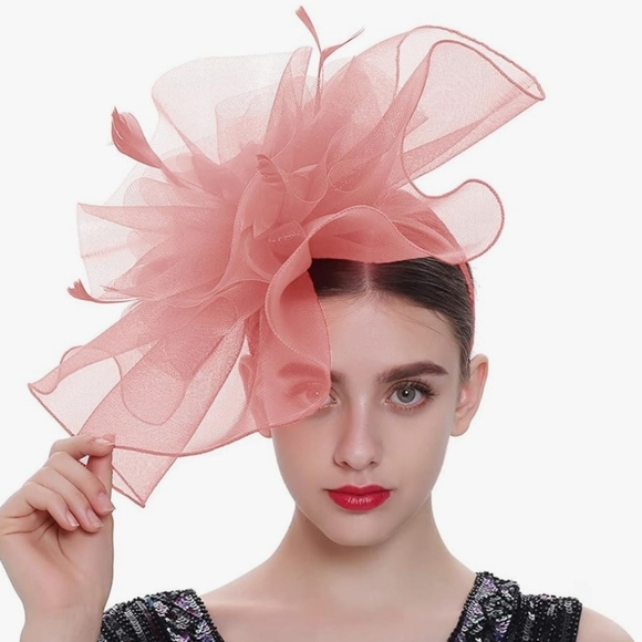 Accessories - NEW! XL Baby Pink Kentucky Derby Hat